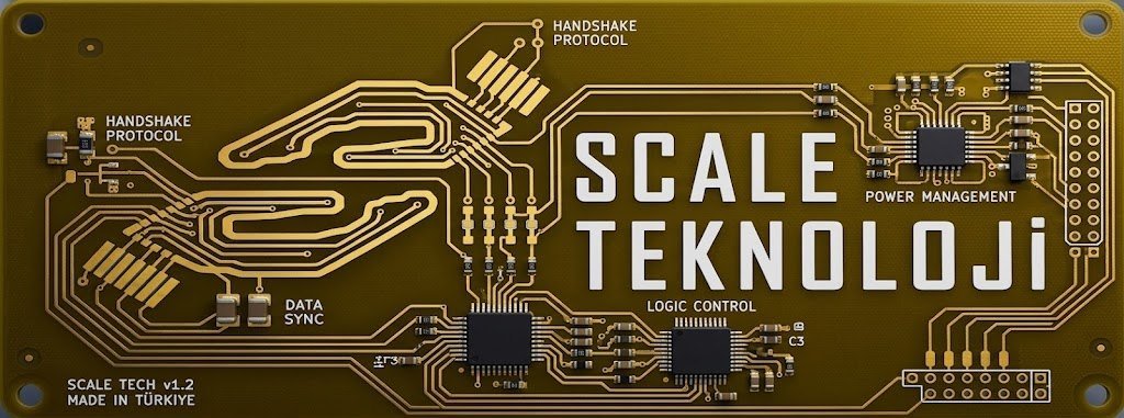 Scale Teknoloji baskı devre kartı yakın plan
